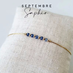 Vòng Tay Đá Sinh Nhật Tối Giản Tinh Tế Cá Nhân, Vòng Tay Nữ Đính Đá Tự Nhiên Mạ Vàng Trang Sức - Product Image 6