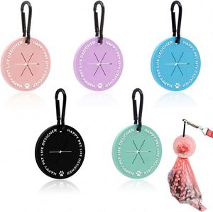 Support de rangement portable en PVC pour sacs à déjections canines, avec logo personnalisé, écologique, de haute qualité, à clipser, avec boucle de fixation – Vente chaude - Product Image 1