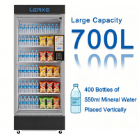 Máquina Expendedora Inteligente LERKE con Refrigerador, Cámara, Pago con Tarjeta, Monitoreo Remoto, 4G LTE, Capacidad de 400L, Mini Tienda