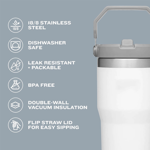 30oz xách tay ngoài trời leakproof thép không gỉ chân không <span class=keywords><strong>Flask</strong></span> du lịch chai nước với rơm xe cách điện Tumbler với xử lý - Product Image 3