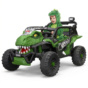 Voiture électrique populaire Jurassic World 2 places pour enfants, véhicule tout-terrain 4 roues UTV, jouet dinosaure, voiture à batterie 12V pour enfants - Product Image 4