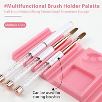Support multifonctionnel pour pinceaux de nail art, plateau de rangement pour vernis gel et palette de couleurs, organisateur de rangement pour strass, idéal pour salon de manucure