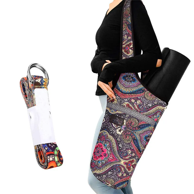 Yoga Mat çantası cep ve Yoga kayışı seti
