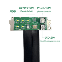 Panel Frontal de Carcasa de PC con Indicador LED y Cable Flexible para Chasis de Computadora de Escritorio, Luz de Estado de Alimentación/HDD