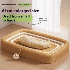 Écologique Surdimensionné Chat Litière Corde <span class=keywords><strong>De</strong></span> <span class=keywords><strong>Chanvre</strong></span> Chat Lit Grattoir Solide Rectangle En Peluche Chat Scratch Board Pet Toy Fashion Style - Product Image 4