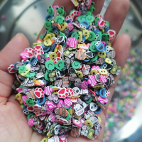 500g de tranches de paillettes en argile polymère pour slime DIY, motifs animaux : patte d'ours, panda, dauphin, étoile de mer, abeille, renne, grenouille, papillon