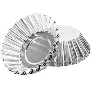 Moules à tartelettes en aluminium réutilisables, moules à mini-tartelettes en métal cannelé, moules à cupcakes antiadhésifs pour la pâtisserie à domicile - Product Image 6