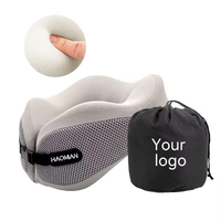 Oreiller de voyage ergonomique en mousse à mémoire de forme pour le cou et la tête, portable, soulagement des douleurs cervicales, écologique, antibactérien, respirant, nettoyage facile