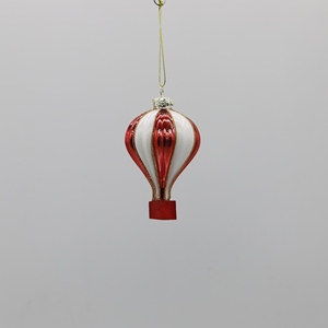 Adorno Navideño Colgante de Cristal Decorativo con Impresión UV de Alta Calidad, en Forma de Globo Aerostático, Ecológico - Product Image 3