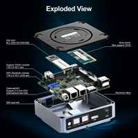 Mini PC NUC AMD-9420 N100 Thin Client Dual-core HD-MI 2*DP Triple Affichage 2*LAN Win10/11 Linux Ordinateur pour Affichage Numérique