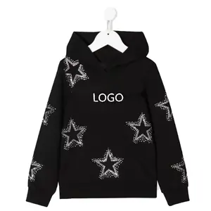 OEM benutzer definierte Kleidung übergroße Pullover Herren Hoodies French Terry Baumwolle Strass Hoodie Herren