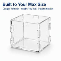 Boîte de rangement modulaire en acrylique Calic, transparente, à emboîtement rapide, pour l'organisation du bureau, taille personnalisée, vente en gros OEM
