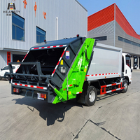 HEAVSTY Nouveau Camion Poubelle Diesel 6 Tonnes 9,3 Mètres Cubes 6 Vitesses Manuel Télécommande Sans Fil pour Isuzu 2X 4KH1CN6HB