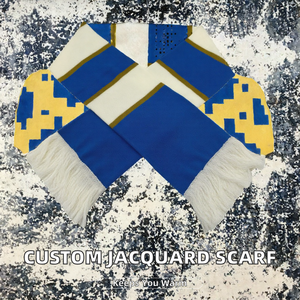 Fashion Custom Jacquard Long <b>Scarf</b> for Women Men 100% Acrylic Knitted Winter <b>Scarf</b> Thermal Insulation Football Team Fans Cable - Product Image 2