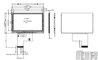 Layar Perangkat Pintar 4.3 Inci yang Dapat Disesuaikan, Modul LCD TFT IPS RGB 4.3" 800x480 800nit Kecerahan Tinggi untuk Peralatan Luar Ruangan