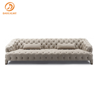 2022 Möbel nordisch modern wasserdicht beige Leder Chesterfield Sofas Set Designs mit niedrigem Preis