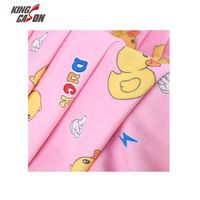 Kingcason Design populaire 100% polyester anti-rides imprimé rose jaune petit canard Super polaire velours tissu pour bébé couverture