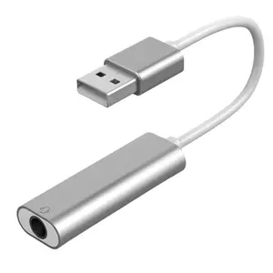 Caliente USB tipo C a Conector estéreo de 3,5mm Auriculares Cable Adaptador de audio Conector de tarjeta de sonido externo