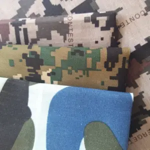 Polyester Cotton Durable China Rip top Printing Woodland Camouflage tc6535 Uniform Fabric Cloth Fabric