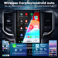 Accesorios de Radio con Pantalla Tesla de 12.1 Pulgadas, Snapdragon 665 para Dodge Ram 2019-2023, Android 13, Carplay, QLED, Unidad Principal Inalámbrica para Automóvil 4G