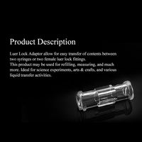 Adaptateur de connecteur Luer Lock femelle à femelle/coupleur de seringue pour une utilisation en beauté, stérile