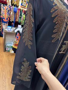 Robe Abaya Zifeng OME, style musulman, robe pour femmes, vente en gros, ensemble deux pièces en mousseline - Product Image 4