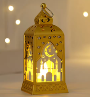 Muslimische Laternen-Dekoration Eid Mubarak Ramadan 3D LED Mond-Stern-Nachtlicht Runde Plastiklampe Schlafzimmerdekoration Geschenk