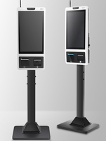 Kiosque de service d'individu de support de plancher pour la commande, kiosque de contact tout dans un avec l'imprimante thermique/QR Code/RFID