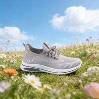 Chaussures de marche et de course décontractées pour hommes, confortables et souples, avec empeigne en maille, semelle intermédiaire en EVA et semelle extérieure en PVC, pour l'automne, l'été et le printemps