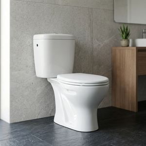 Rimless Italian Design Two Piece Ceramic Toilet Aqua Pan Close Couple Bathroom WC Commode Set - Product Image 4