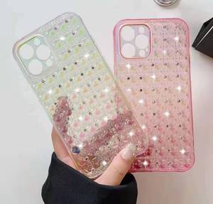 Custodia morbida in tpu cover mobile custodia di lusso con diamante 3d bling <span class=keywords><strong>per</strong></span> <span class=keywords><strong>iphone</strong></span> 13 12 mini <span class=keywords><strong>11</strong></span> pro max x/xs xr 7/8 plus - Product Image 1