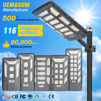 Éclairage de parking, lampadaire extérieur étanche IP66, 300W 500W 1000W 2000W, lampadaire solaire LED intégré tout-en-un