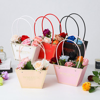 Tas Bunga Romantis Laris Manis, Kotak Kemasan Buket Kreatif, Tas Hadiah Bahan Matte Bronzing, Pernikahan