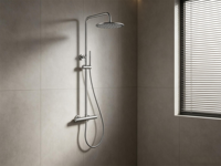 Mitigeur de douche thermostatique moderne en acier inoxydable, mural, apparent, de style européen, pour hôtels et salles de bain