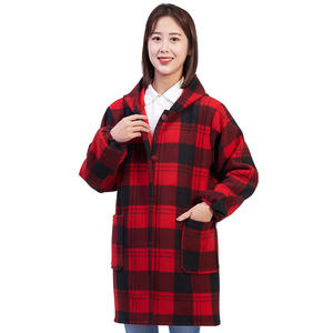 大人用ユニセックス長袖ベルベットパッド入りポリエステルCE認証UVプリント高視認性作業服抗ピリング冬用コート - Product Image 5