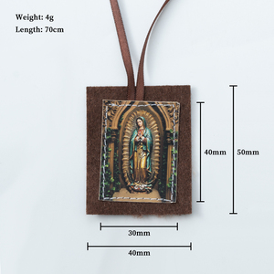GIVELUCK Ciondolo in feltro della Madonna della Grazia con moneta commemorativa in argento, regalo religioso, collana a filo per donne, uomini e bambini - Product Image 2