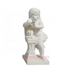 Luxe Marbre <span class=keywords><strong>Petit</strong></span> Garçon Statue Jardin Hôtel Rue Paysage Décoration Conception Pierre Art Sculpture - Product Image 3