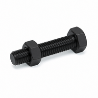 Écrou hexagonal noir DIN934 Classe 8 en acier au carbone pour fixation de machines, approvisionnement en gros Yunnan Kunming Chine