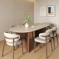 Table à manger en bois nordique, table de restaurant moderne, ensemble de chaises, 4 à 6 places