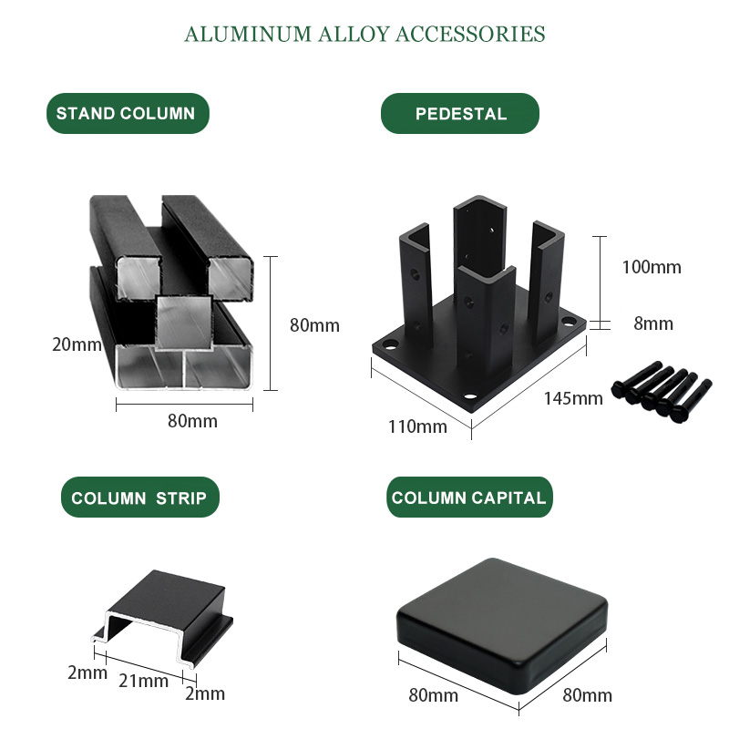 Accessoires en alliage d'aluminium