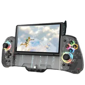 Gamepad dengan lampu berwarna, kontroler genggam yang terhubung untuk Nintendo Switch joystick