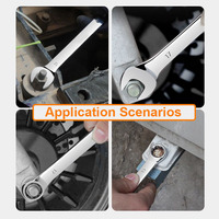Clé mixte à cliquet à extrémité ouverte anti-étincelles de haute qualité en acier chromé tailles de tête fixe 15mm 21mm 32mm 36mm 50mm