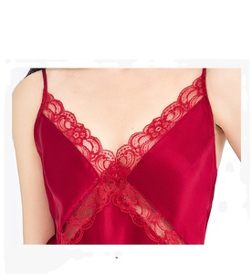 ชุดเดรสผ้าไหมมัลเบอร์รี่แท้ Fitspi 100 สำหรับผู้หญิง ชุดเดรสสาย<span class=keywords><strong>เด</strong></span>ี่ยวเซ็กซี่เปิดหลัง ชุดนอนผ้าไหมหรูหรา ชุดนอนสายเดี่ยวสำหรับฤดูร้อน - Product Image 3