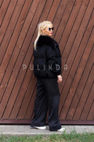 Manteau en cachemire avec col en fourrure de lapin, parka pour femmes, veste bomber, manteau en duvet d'oie blanc, 90% duvet de canard, manteau en cachemire avec fermeture éclair