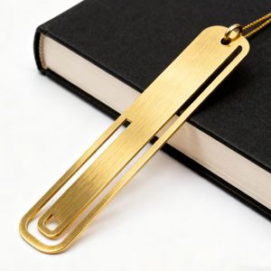 Marque-pages en cuivre avec logo personnalisé d'usine vierge, marque-pages en métal laiton unique personnalisé en vrac pour livres plaqués or, marque-page personnalisable - Product Image 3