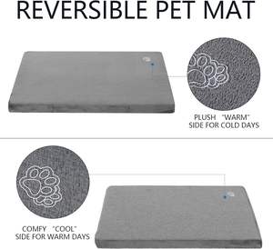 Estera de cama para caja de perro con estilo moderno Reversible Cool Warm Forros a prueba de agua Cubierta extraíble lavable a máquina Viaje plegable - Product Image 3