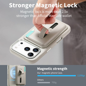 เคสโทรศัพท์หนัง PU ดีไซน์หรู ป้องกันการตก พร้อมสายคล้องข้อมือแบบซ่อน ที่ใส่บัตรแม่เหล็ก สำหรับ <span class=keywords><strong>iPhone</strong></span> Pro Max - Product Image 4