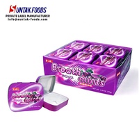 Boîte de conserve portable Emballage OEM Bon marché en vrac Bonbons sucrés à la menthe poivrée sains Confiserie menthe extra forte