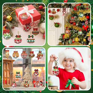 Super Car Diamond Painting Keychain kit con strumenti sfere di natale pittura diamantata appesa per bambini - Product Image 4