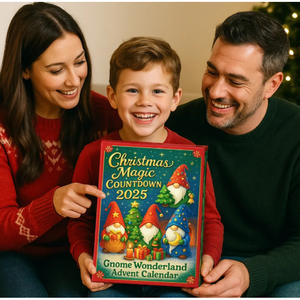 Calendrier de l'Avent Magique de Noël en Plastique, Boîte Mystère Gnome du Pays des Merveilles, Décoration Plate pour Arbre de Noël, Échelle 1/12 - Product Image 2